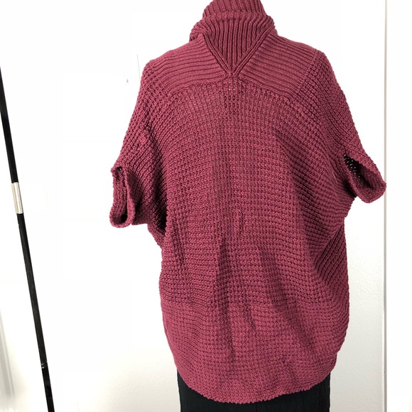 Forever 21 Burgandy Maroon Shawl Open Cardigan S - Picture 3 of 4